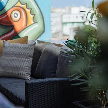 Rooftop Terrace Boho Center 2 Baths